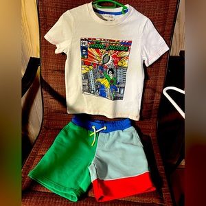 Marc Jacobs Kids The Comic Tee & Color Block Shorts Size 5